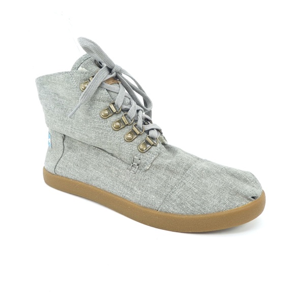 Toms Shoes - Toms Gray Hemp Fabric Blend Fleece Lined Booties